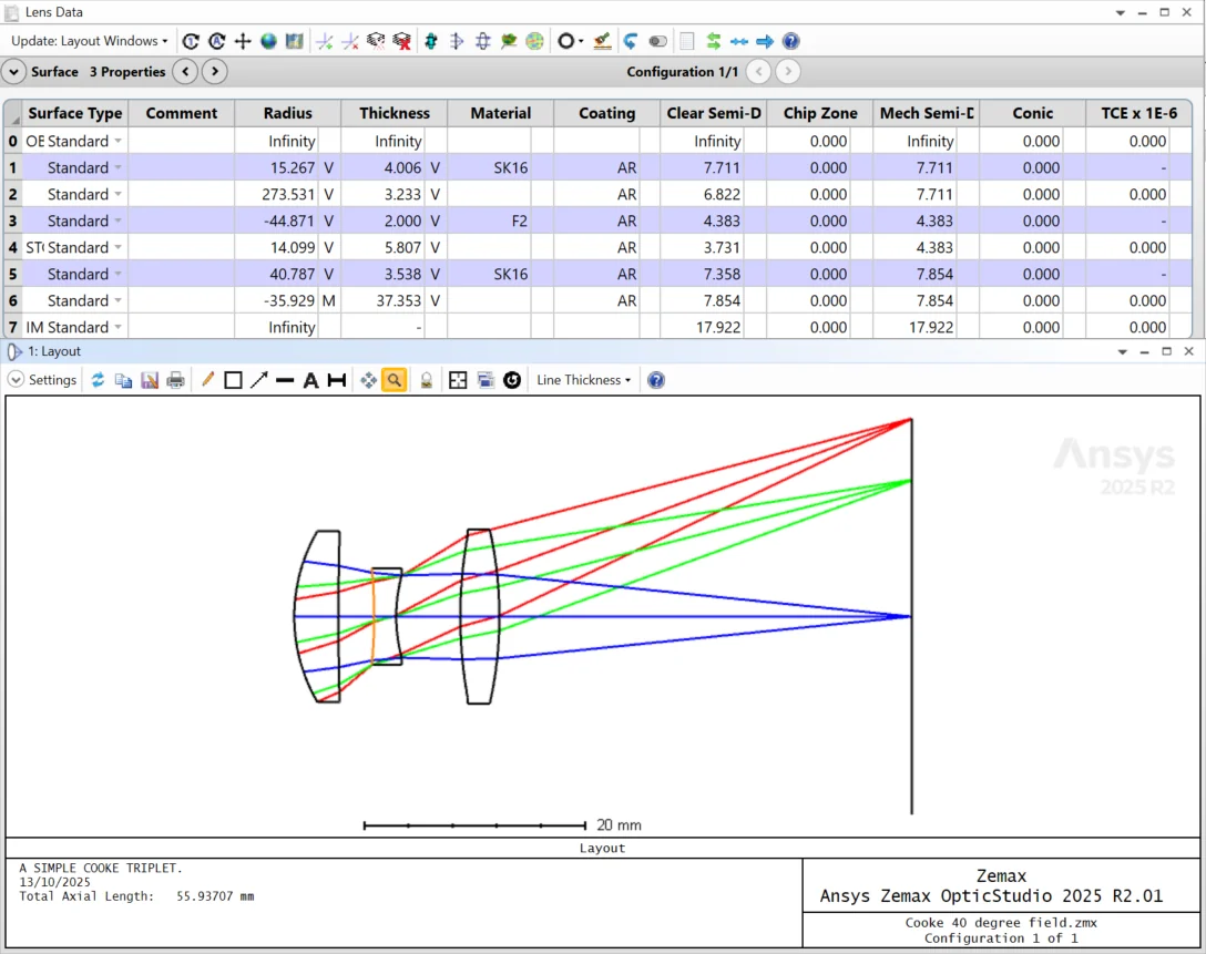 Sequential mode in Zemax OpticStudio