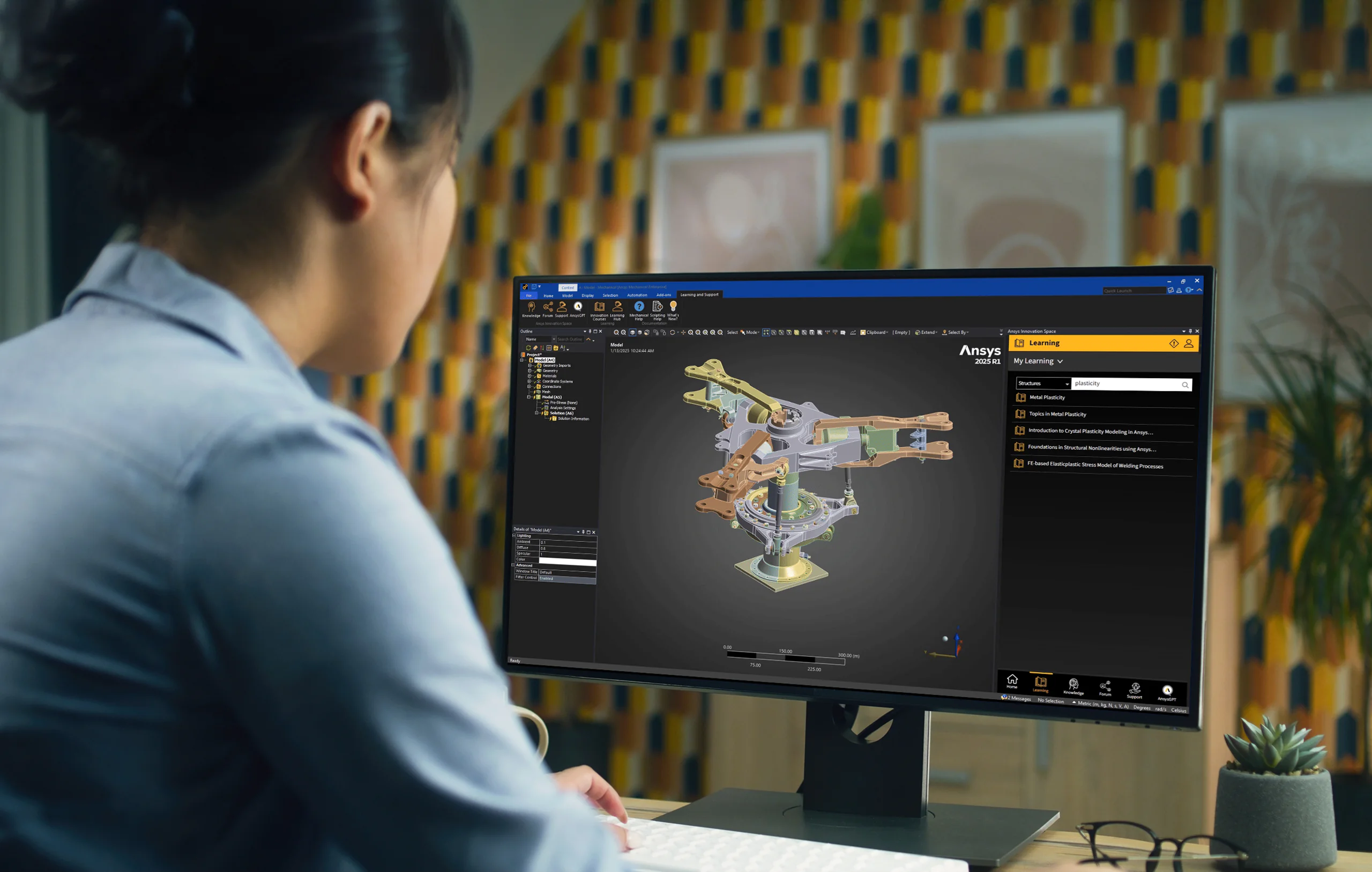 engineer using simulation tools