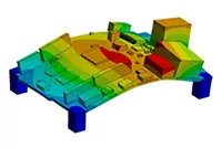 mechanical thermal stress contours